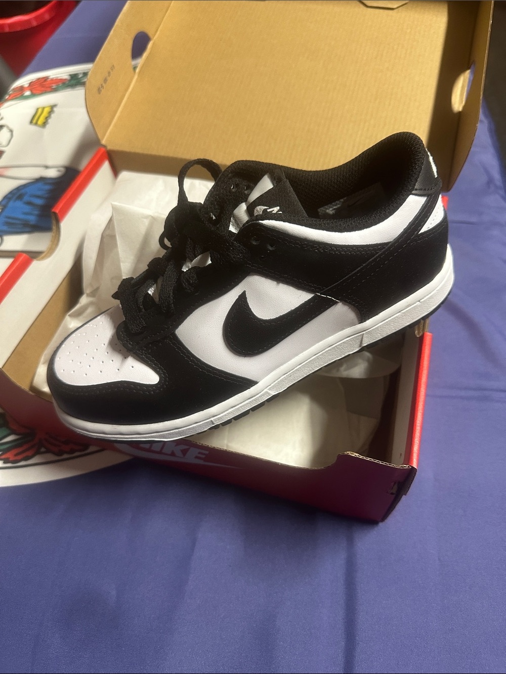 Nike Panda Black and White Low-Top Sneakers